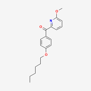 molecular formula C19H23NO3 B1392114 2-(4-己氧基苯甲酰)-6-甲氧基吡啶 CAS No. 1187166-42-2