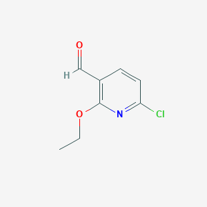 molecular formula C8H8ClNO2 B13921146 6-Chloro-2-ethoxynicotinaldehyde 