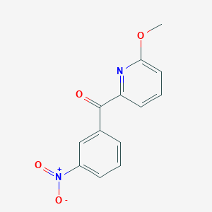 molecular formula C13H10N2O4 B1392115 6-Methoxy-2-(3-nitrobenzoyl)pyridine CAS No. 1187171-37-4