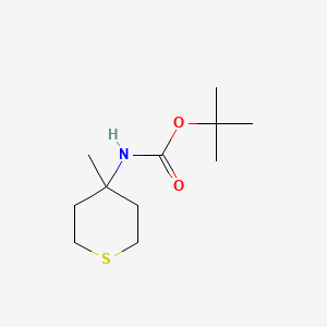 molecular formula C11H21NO2S B13921160 Tert-butyl (4-methyltetrahydro-2H-thiopyran-4-YL)carbamate 