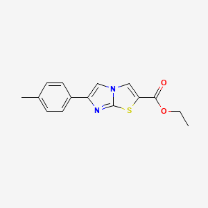 molecular formula C15H14N2O2S B13921161 Ethyl 6-(4-methylphenyl)imidazo[2,1-b][1,3]thiazole-2-carboxylate 