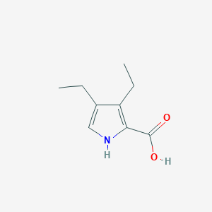 molecular formula C9H13NO2 B139212 3,4-二乙基-1H-吡咯-2-羧酸 CAS No. 157873-93-3