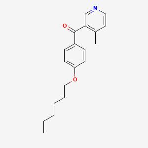 molecular formula C19H23NO2 B1392120 3-(4-Hexyloxybenzoyl)-4-methylpyridine CAS No. 1187164-05-1
