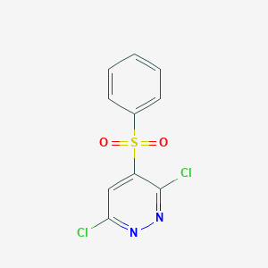 molecular formula C10H6Cl2N2O2S B13921228 3,6-Dichloro-4-(phenylsulfonyl)pyridazine 