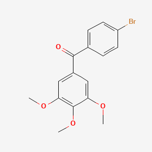 molecular formula C16H15BrO4 B13921236 (4-Bromophenyl)(3,4,5-trimethoxyphenyl)methanone 