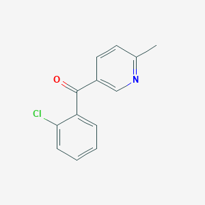 molecular formula C13H10ClNO B1392124 5-(2-Chlorobenzoyl)-2-methylpyridine CAS No. 1187170-06-4