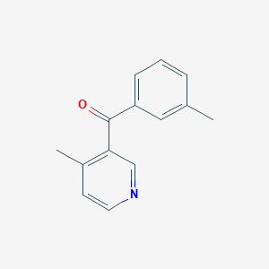 molecular formula C14H13NO B1392125 3-(3-Methylbenzoyl)-4-methylpyridine CAS No. 158978-62-2
