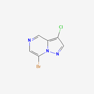 molecular formula C6H3BrClN3 B13921255 7-Bromo-3-chloropyrazolo[1,5-a]pyrazine 