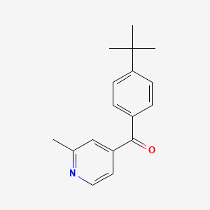 molecular formula C17H19NO B1392127 4-(4-tert-Butylbenzoyl)-2-methylpyridine CAS No. 1187169-43-2