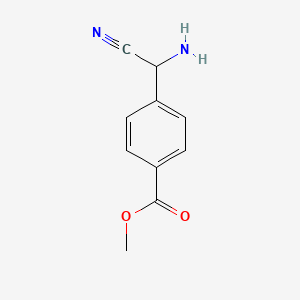 molecular formula C10H10N2O2 B13921280 Methyl 4-[amino(cyano)methyl]benzoate 