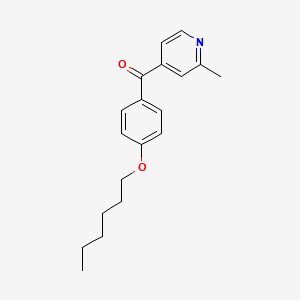 molecular formula C19H23NO2 B1392131 4-(4-Hexyloxybenzoyl)-2-methylpyridine CAS No. 1187169-48-7
