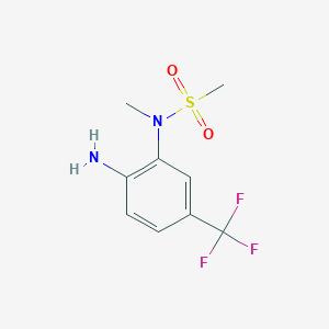 molecular formula C9H11F3N2O2S B13921318 N-[2-amino-5-(trifluoromethyl)phenyl]-N-methylmethanesulfonamide 