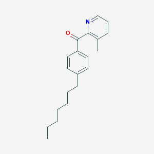 molecular formula C20H25NO B1392138 2-(4-Heptylbenzoyl)-3-methylpyridine CAS No. 1187164-32-4
