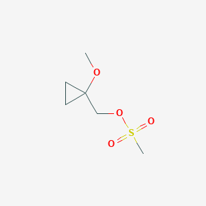 molecular formula C6H12O4S B13921389 (1-Methoxycyclopropyl)methyl methanesulfonate 