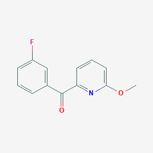 molecular formula C13H10FNO2 B1392139 2-(3-Fluorobenzoyl)-6-methoxypyridine CAS No. 1187164-83-5