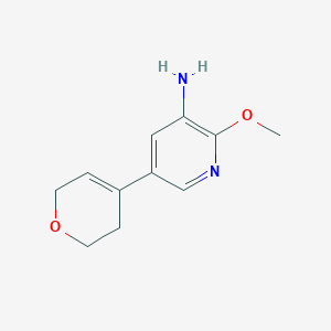 molecular formula C11H14N2O2 B13921408 5-(3,6-dihydro-2H-pyran-4-yl)-2-methoxypyridin-3-amine 