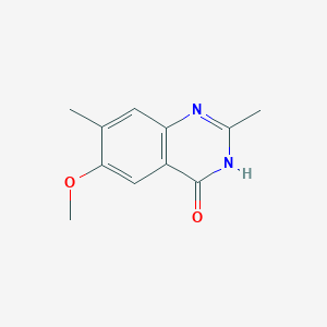 molecular formula C11H12N2O2 B13921409 6-Methoxy-2,7-dimethylquinazolin-4-OL 