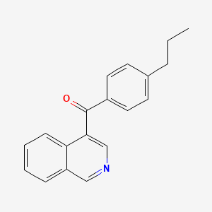 molecular formula C19H17NO B1392144 4-(4-Propylbenzoyl)isoquinoline CAS No. 1187166-90-0
