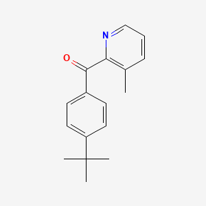 molecular formula C17H19NO B1392146 2-(4-tert-Butylbenzoyl)-3-methylpyridine CAS No. 1187165-78-1