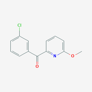 molecular formula C13H10ClNO2 B1392151 2-(3-Chlorobenzoyl)-6-methoxypyridine CAS No. 1187167-82-3