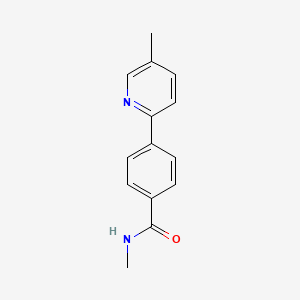 molecular formula C14H14N2O B13921510 N-Methyl-4-(5-methyl-2-pyridinyl)benzamide 