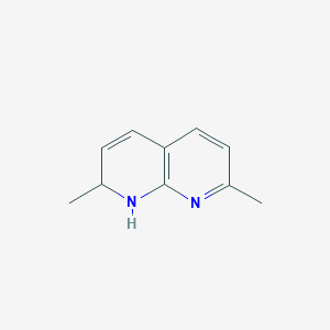 molecular formula C10H12N2 B13921517 2,7-Dimethyl-1,2-dihydro-1,8-naphthyridine 