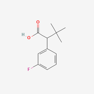 molecular formula C12H15FO2 B13921527 2-(3-Fluorophenyl)-3,3-dimethylbutanoic acid 