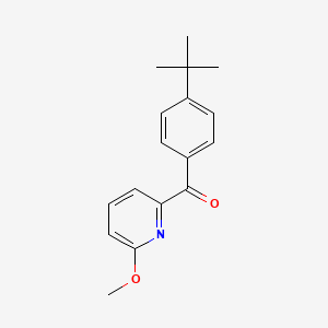 molecular formula C17H19NO2 B1392153 2-(4-tert-Butylbenzoyl)-6-methoxypyridine CAS No. 1187164-25-5