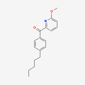 molecular formula C18H21NO2 B1392154 6-Methoxy-2-(4-pentylbenzoyl)pyridine CAS No. 1187167-99-2