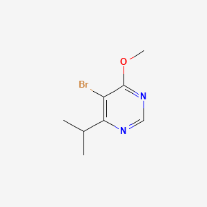 molecular formula C8H11BrN2O B13921546 5-Bromo-4-isopropyl-6-methoxypyrimidine 