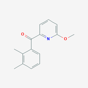 molecular formula C15H15NO2 B1392155 2-(2,3-Dimethylbenzoyl)-6-methoxypyridine CAS No. 1187164-49-3