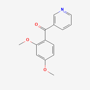 molecular formula C14H13NO3 B1392156 3-(2,4-Dimethoxybenzoyl)pyridine CAS No. 83640-27-1