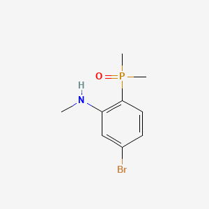 molecular formula C9H13BrNOP B13921562 (4-Bromo-2-(methylamino)phenyl)dimethylphosphine oxide 