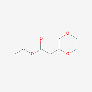 molecular formula C8H14O4 B13921567 Ethyl (1,4-dioxan-2-yl)acetate CAS No. 46117-11-7