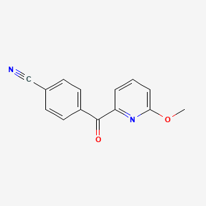 molecular formula C14H10N2O2 B1392158 2-(4-Cyanobenzoyl)-6-methoxypyridine CAS No. 1187171-35-2