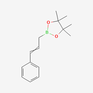 molecular formula C15H21BO2 B13921616 4,4,5,5-Tetramethyl-2-(3-phenyl-2-propen-1-yl)-1,3,2-dioxaborolane 