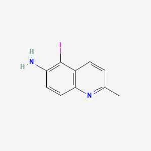 molecular formula C10H9IN2 B13921617 5-Iodo-2-methyl-6-quinolinamine 