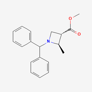molecular formula C19H21NO2 B13921623 Methyl trans-1-benzhydryl-2-methyl-azetidine-3-carboxylate 