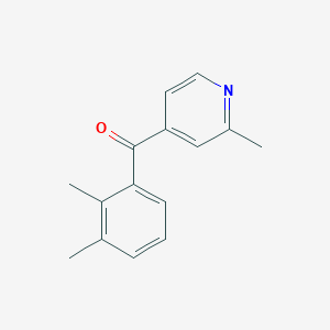 molecular formula C15H15NO B1392163 4-(2,3-Dimethylbenzoyl)-2-methylpyridine CAS No. 1187167-66-3