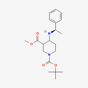 molecular formula C20H30N2O4 B13921634 Methyl 1-Boc-4-[[(R)-1-phenylethyl]amino]piperidine-3-carboxylate 