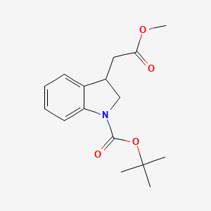 molecular formula C16H21NO4 B13921636 methyl (1-tert-butoxycarbonyl-2,3-dihydro-1H-indol-3-yl)acetate 