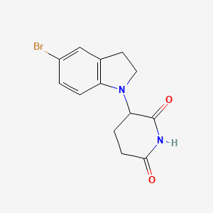 molecular formula C13H13BrN2O2 B13921649 3-(5-Bromoindolin-1-yl)piperidine-2,6-dione 