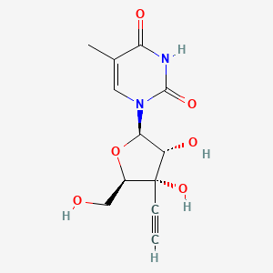 molecular formula C12H14N2O6 B13921659 1-[(2R,3R,4S,5R)-4-ethynyl-3,4-dihydroxy-5-(hydroxymethyl)oxolan-2-yl]-5-methylpyrimidine-2,4-dione 