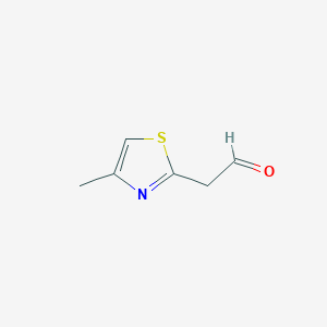 molecular formula C6H7NOS B13921666 2-(4-Methylthiazol-2-yl)acetaldehyde 