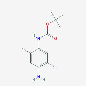 molecular formula C12H17FN2O2 B13921669 Tert-butyl N-(4-amino-5-fluoro-2-methylphenyl)carbamate 