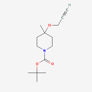 molecular formula C14H23NO3 B13921671 tert-Butyl 4-methyl-4-(prop-2-yn-1-yloxy)piperidine-1-carboxylate 