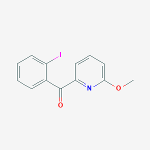 molecular formula C13H10INO2 B1392168 2-(2-Iodobenzoyl)-6-methoxypyridine CAS No. 1187165-03-2