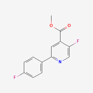 molecular formula C13H9F2NO2 B13921686 Methyl 5-fluoro-2-(4-fluorophenyl)isonicotinate 