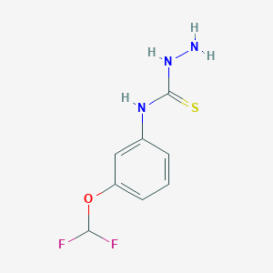 molecular formula C8H9F2N3OS B13921697 4-(3-Difluoromethoxyphenyl)thiosemicarbazide 