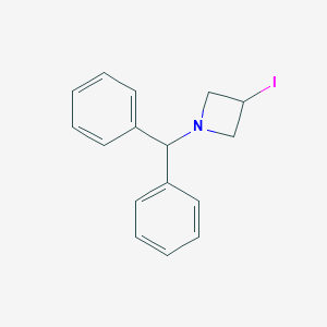 molecular formula C16H16IN B139217 1-二苯甲基-3-碘代氮杂环丁烷 CAS No. 125735-40-2